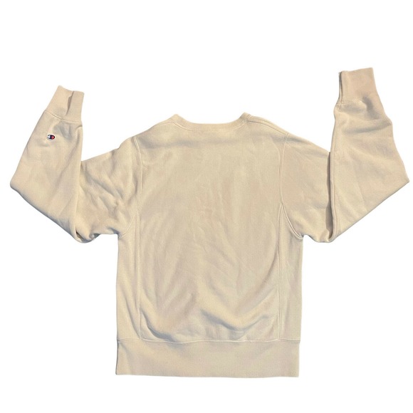 2000’s Champion Reverse Weave VTG Crewneck‎ Sweatshirt Off White Cream Size XS - Picture 4 of 5